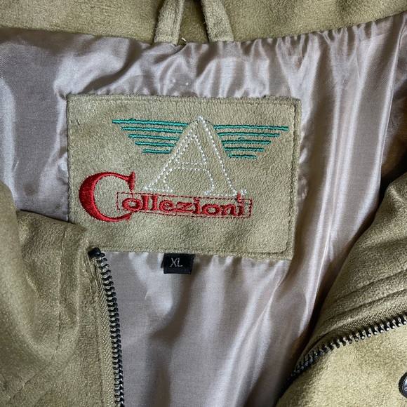 Vintage A Collezioni Brown Faux Suede Jacket Men's Size XLARGE - Picture 4 of 16